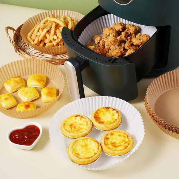 Moldes Pergamino Air Fryer 100 Unidades® — Antiadherente y Resistente al Calor