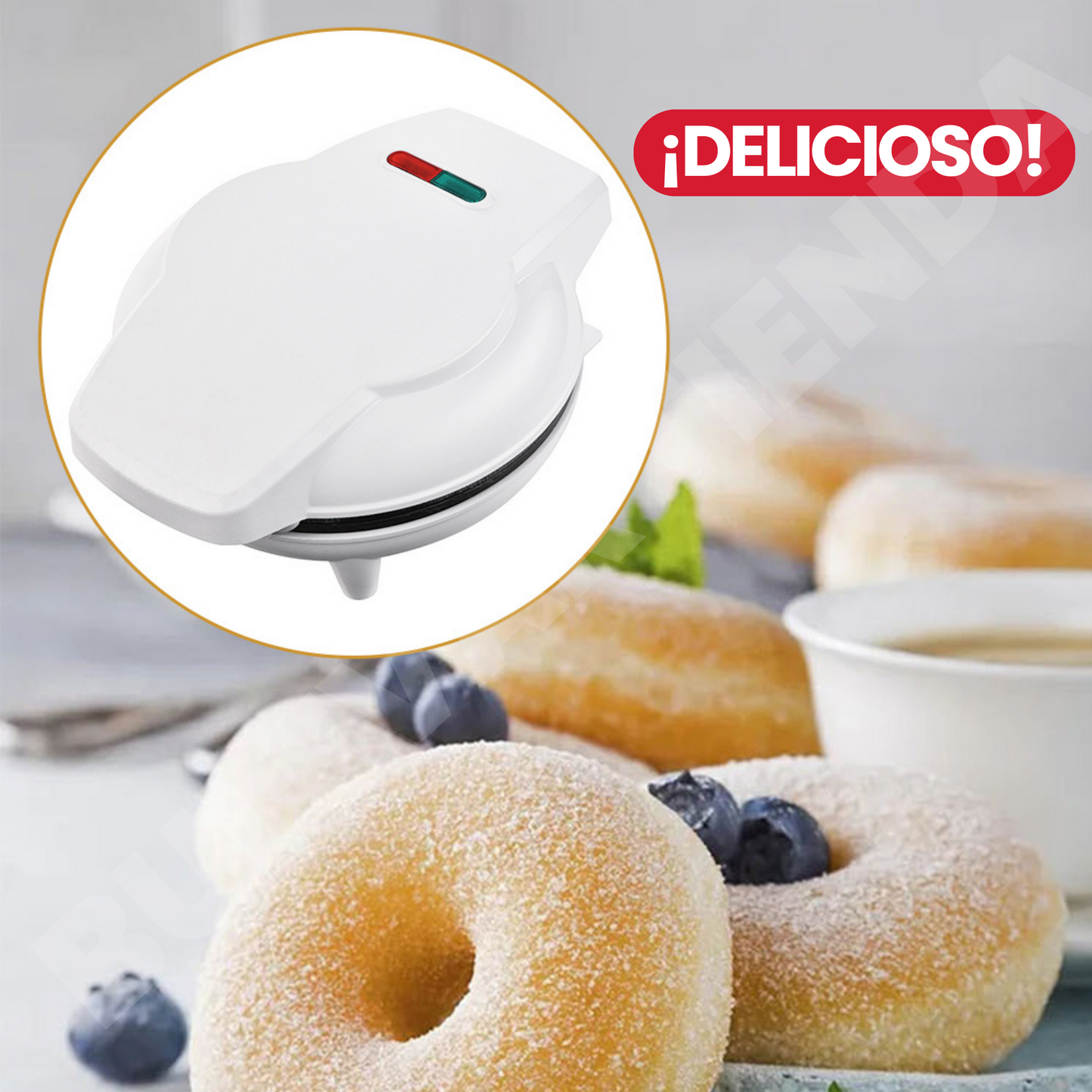 Máquina para Mini Donuts® — Eléctrica Antiadherente 7 Cavidades