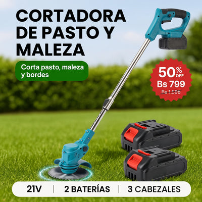 Cortadora de Pasto y Maleza 4 en 1® — Inalámbrica, 2 Baterías 21V + Envío Gratis