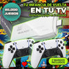 Consola GameStick Pro blanca con 2 mandos inalambricos - tu infancia de vuelta en tu TV
