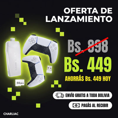 Oferta de lanzamiento GameStick Pro - de Bs 898 a Bs 449
