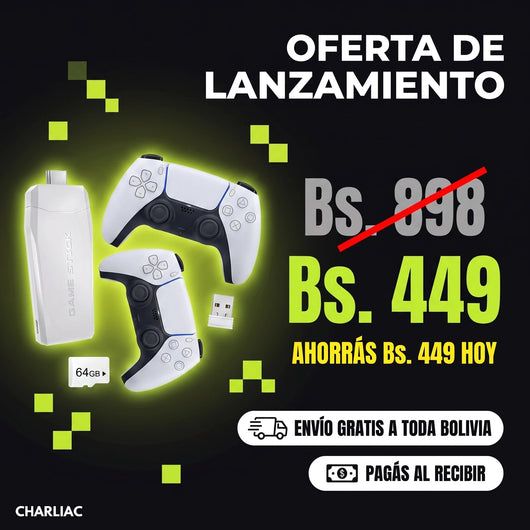 Oferta de lanzamiento GameStick Pro - de Bs 898 a Bs 449