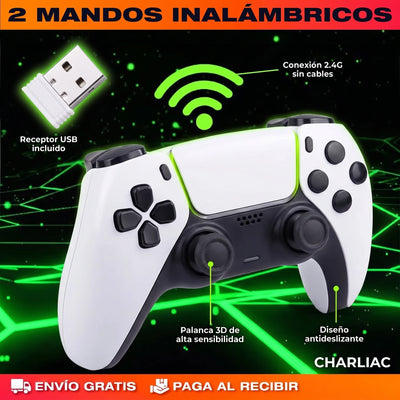 2 mandos inalambricos 2.4G blancos con receptor USB incluido