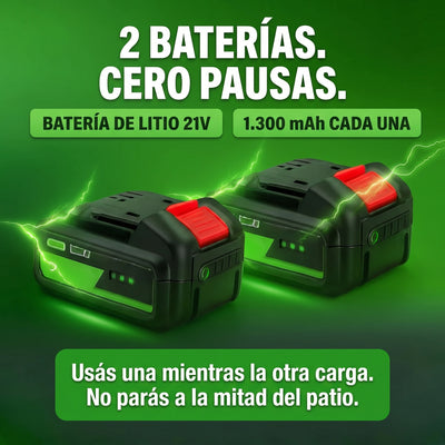 Cortadora de Pasto y Maleza 4 en 1® — Inalámbrica, 2 Baterías 21V + Envío Gratis