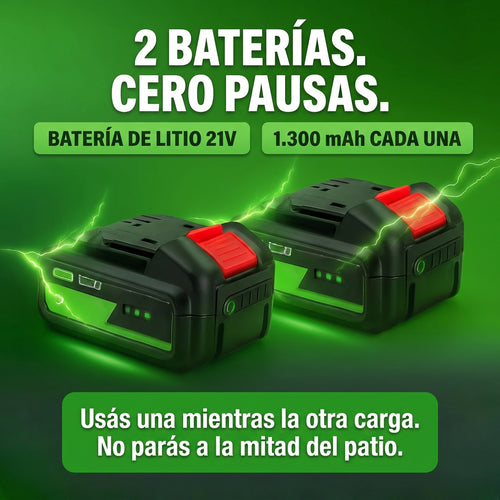 Cortadora de Pasto y Maleza 4 en 1® — Inalámbrica, 2 Baterías 21V + Envío Gratis