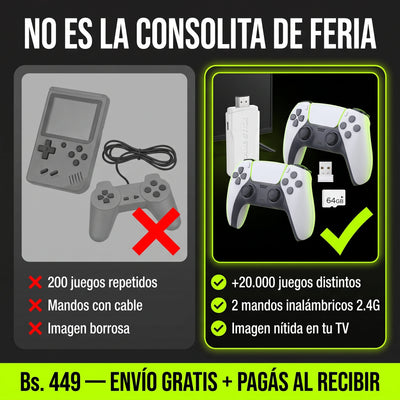 No es la consolita de feria - comparacion con la GameStick Pro