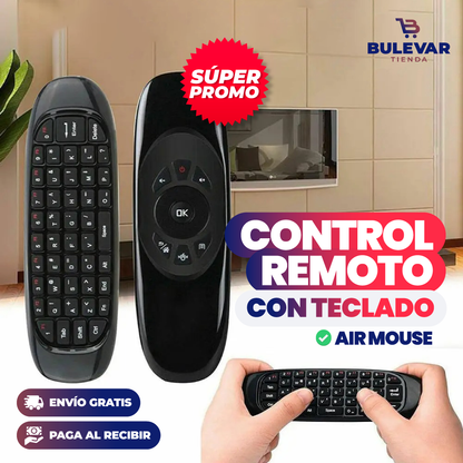 Control Remoto Teclado Air Mouse® — Inalámbrico para Smart TV y PC