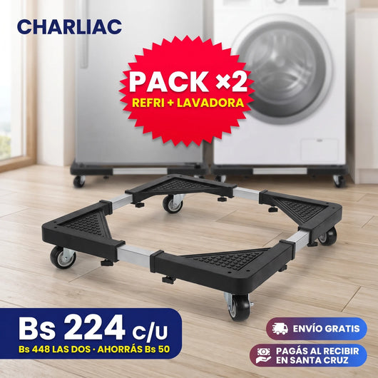 Pack x2 base con ruedas para refri y lavadora, Bs 224 cada una