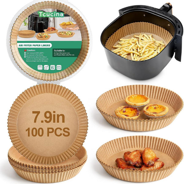 Moldes Pergamino Air Fryer 100 Unidades® — Antiadherente y Resistente al Calor