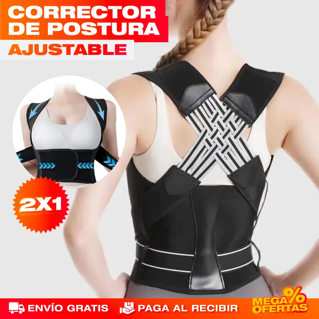 Corrector de Postura Ajustable® — Promo 2x1 Alivia Espalda y Joroba