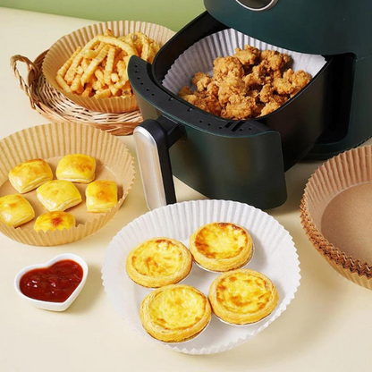 Moldes Pergamino Air Fryer 100 Unidades® — Antiadherente y Resistente al Calor