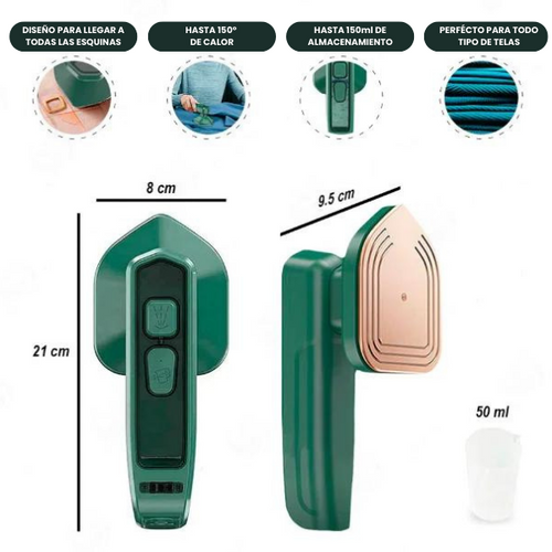 Mini Plancha a Vapor Portátil® — Quita Arrugas en Segundos para Viajar