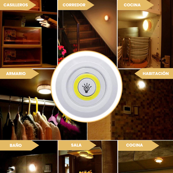 Set 3 Luces LED Inalámbricas® — Sin Cables con Control Remoto
