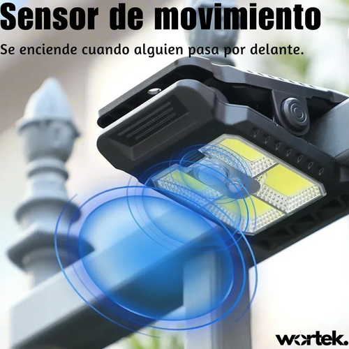 SolarClip Pro® - Luz LED con Sensor y Carga Solar
