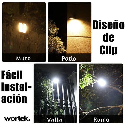 SolarClip Pro® - Luz LED con Sensor y Carga Solar