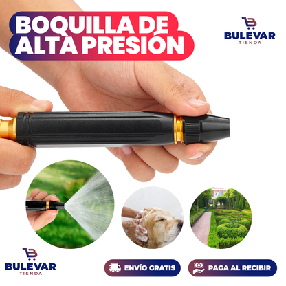 Boquilla de Alta Presión para Manguera® — Spray Turbo para Lavar Auto y Jardín