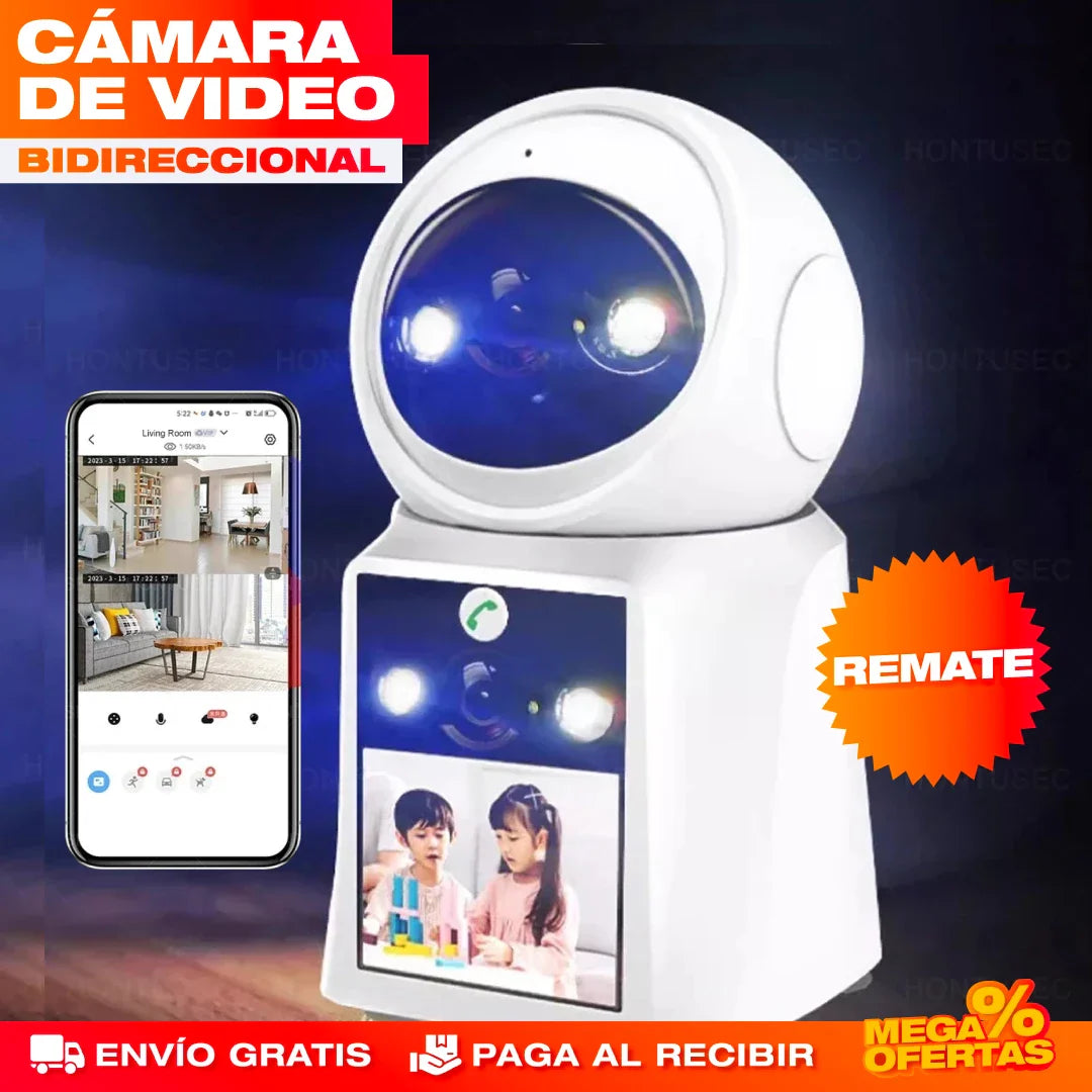 FamilyCam Pro® — Cámara Videollamada con Pantalla