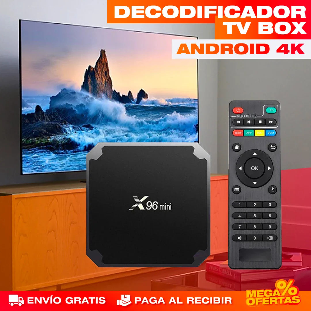 Decodificador Smart TV 4K X96 Mini® — Económico Android para Netflix y YouTube