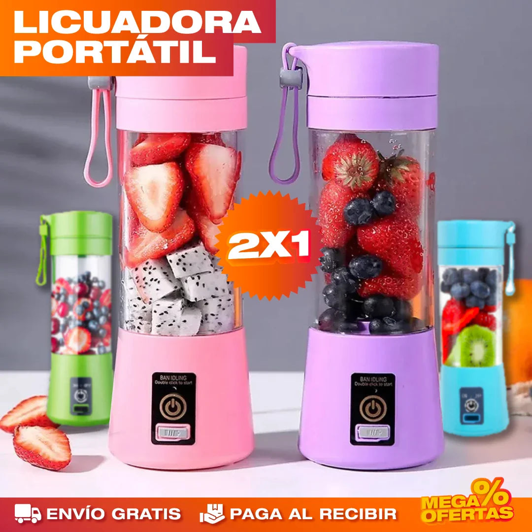 Licuadora Portátil Recargable® — Batidos en 30 Segundos | Promo 2x1