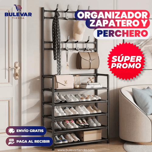 OrdenTotal Pro® - Organizador 5 Niveles Zapatos y Ropa