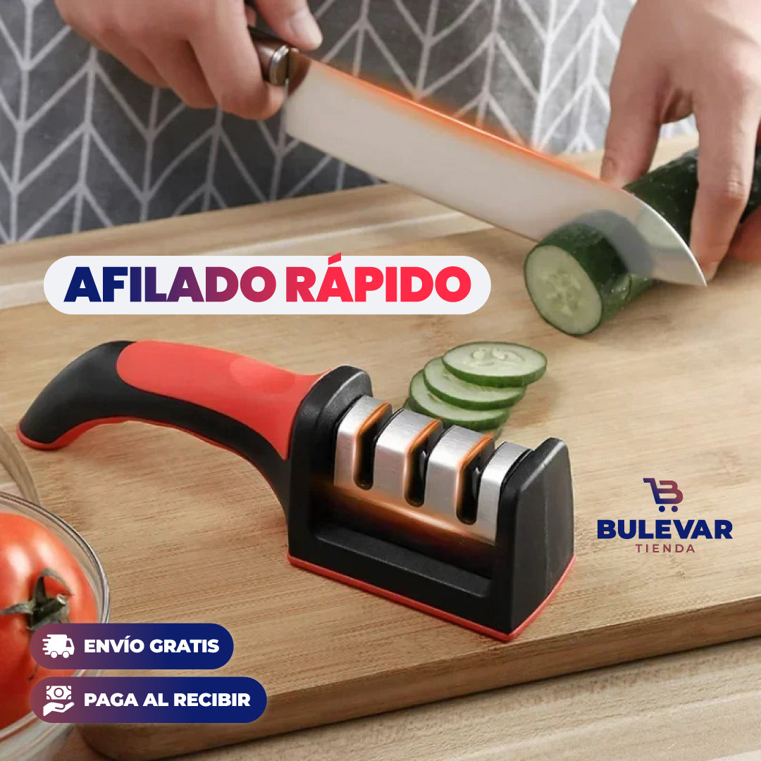 Afilador de Cuchillos 3 Pasos® — Manual Profesional para Cocina y Tijeras