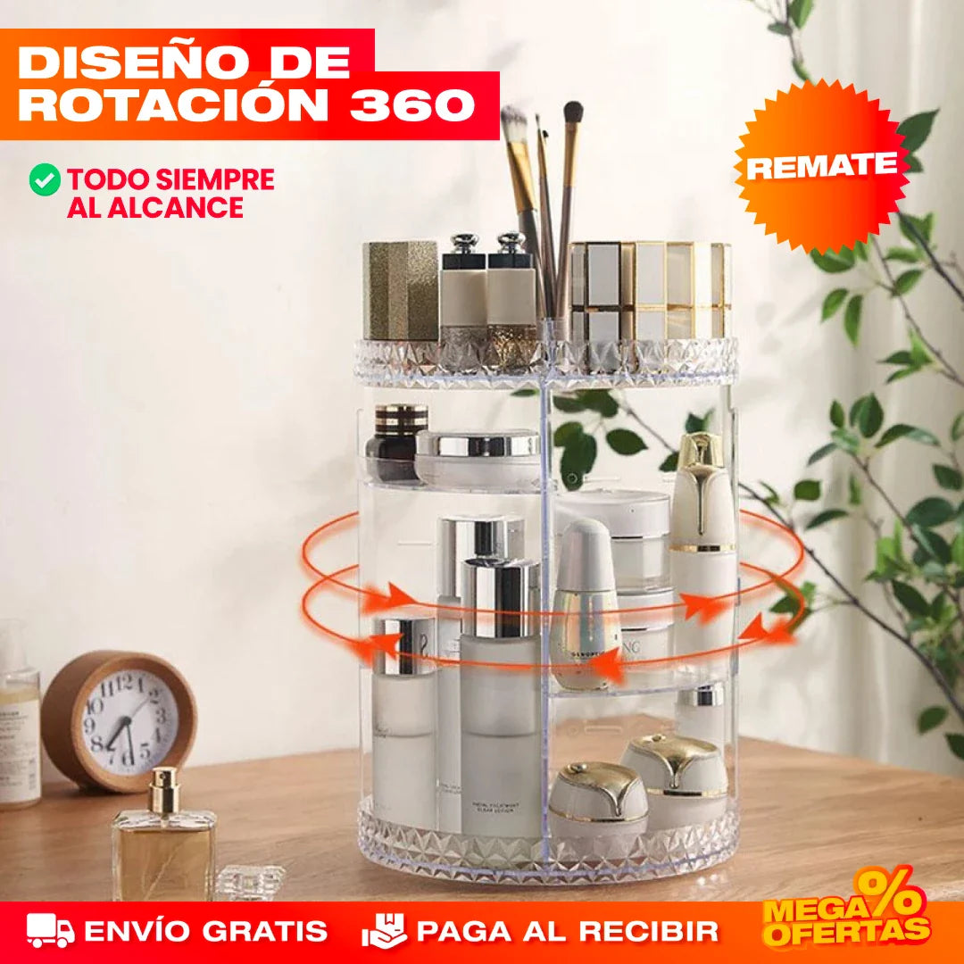 Organizador Giratorio 360° de Maquillaje® — Para Cosméticos y Skincare