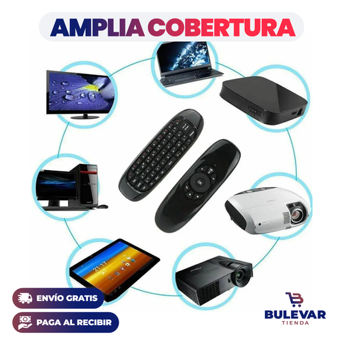 Control Remoto Teclado Air Mouse® — Inalámbrico para Smart TV y PC
