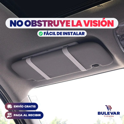 Espejo LED Portátil para Carro® — Pantalla Táctil con Iluminación Recargable