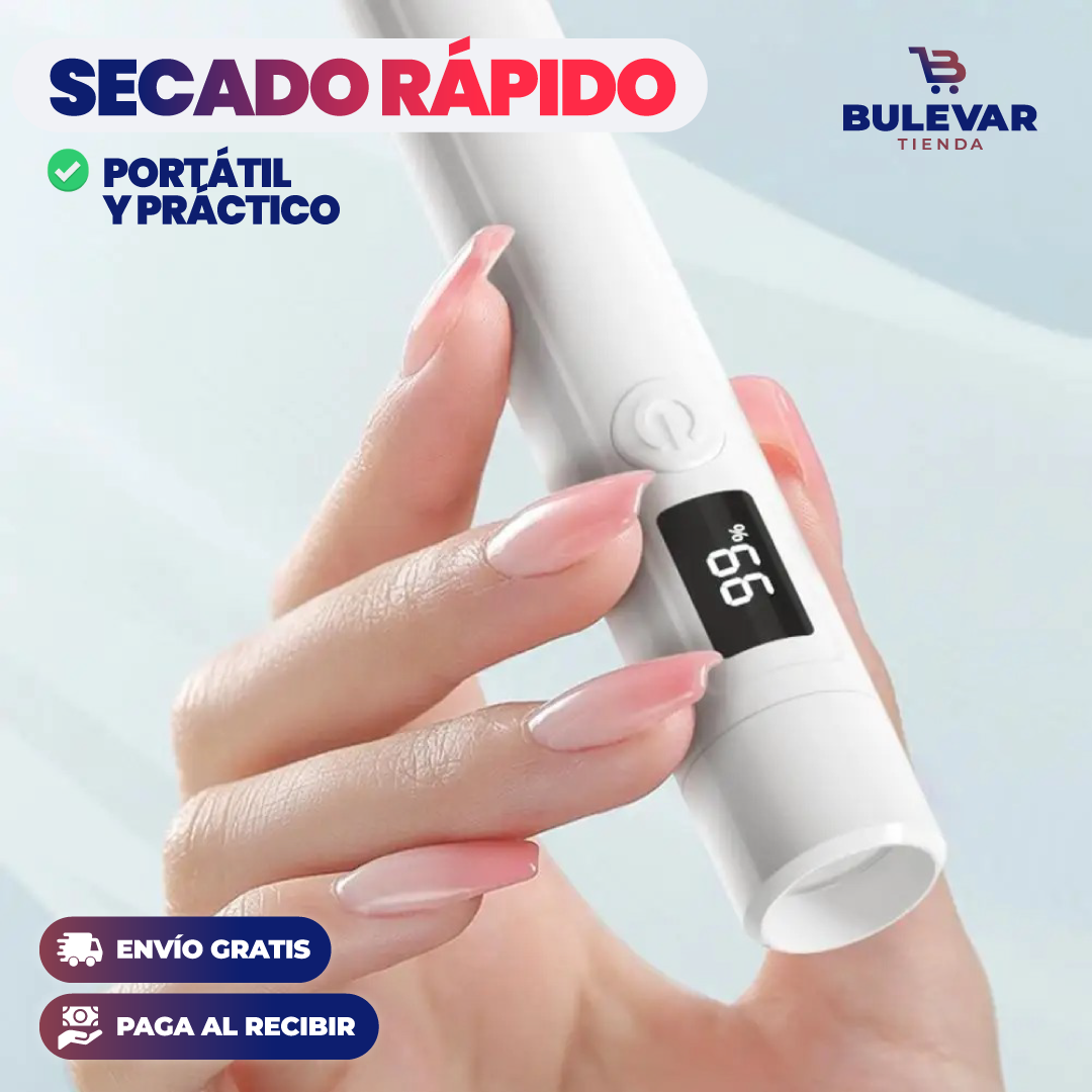 Lámpara LED UV Recargable para Uñas® — Secado Profesional de Esmalte Gel