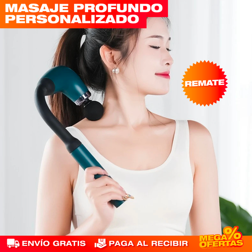 Masajeador con Extensión Recargable® — Alivia Espalda y Cuello a Profundidad