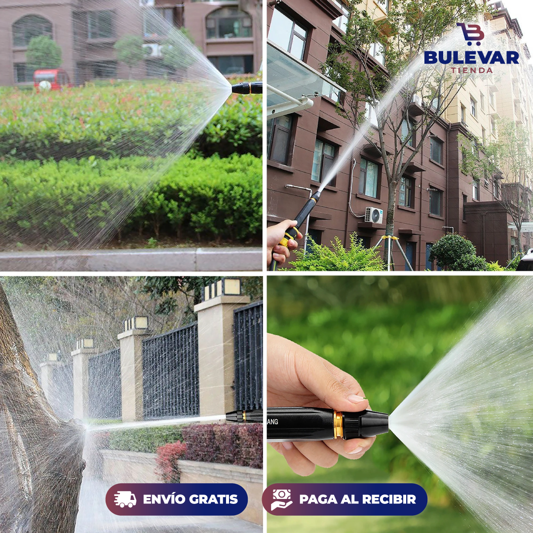 Boquilla de Alta Presión para Manguera® — Spray Turbo para Lavar Auto y Jardín