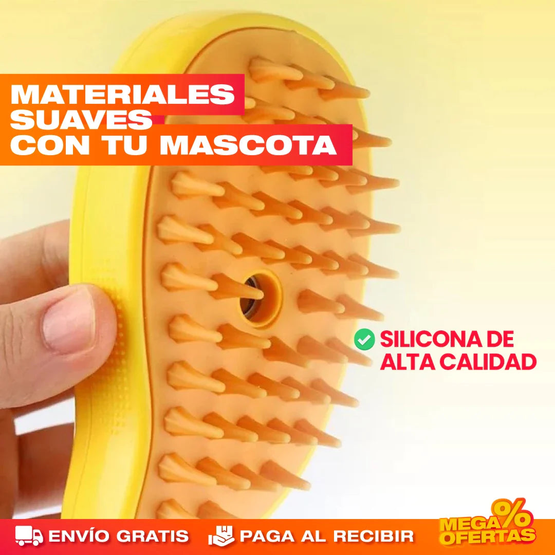 Cepillo Pulverizador Vapor para Mascotas® — Baño Relajante en Casa