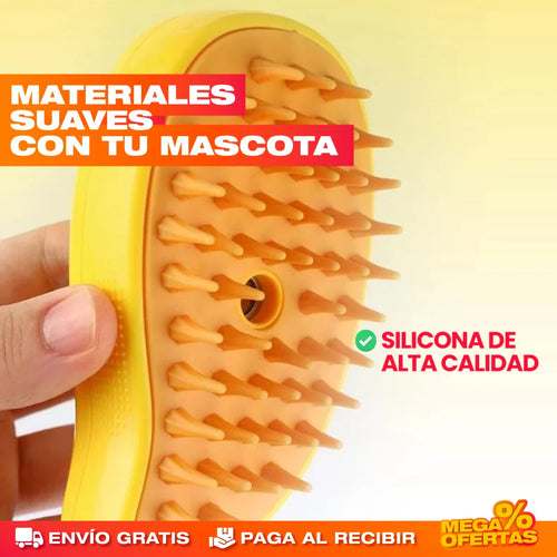 Cepillo Pulverizador Vapor para Mascotas® — Baño Relajante en Casa