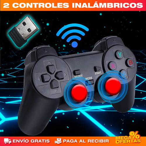 Consola GameStick 4K Retro® — +10.000 Juegos + 2 Mandos Inalámbricos