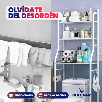 Estante Organizador para Inodoro® — Sobre el Baño con 3 Niveles