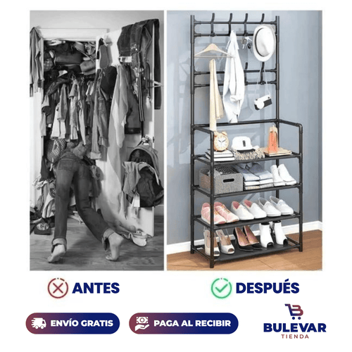OrdenTotal Pro® - Organizador 5 Niveles Zapatos y Ropa