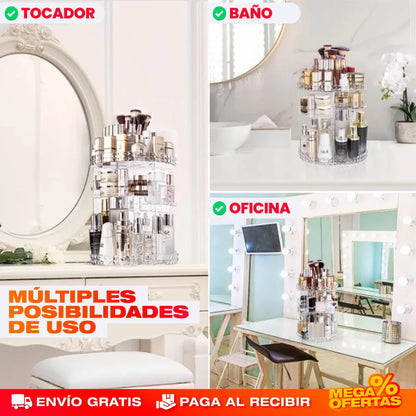 Organizador Giratorio 360° de Maquillaje® — Para Cosméticos y Skincare