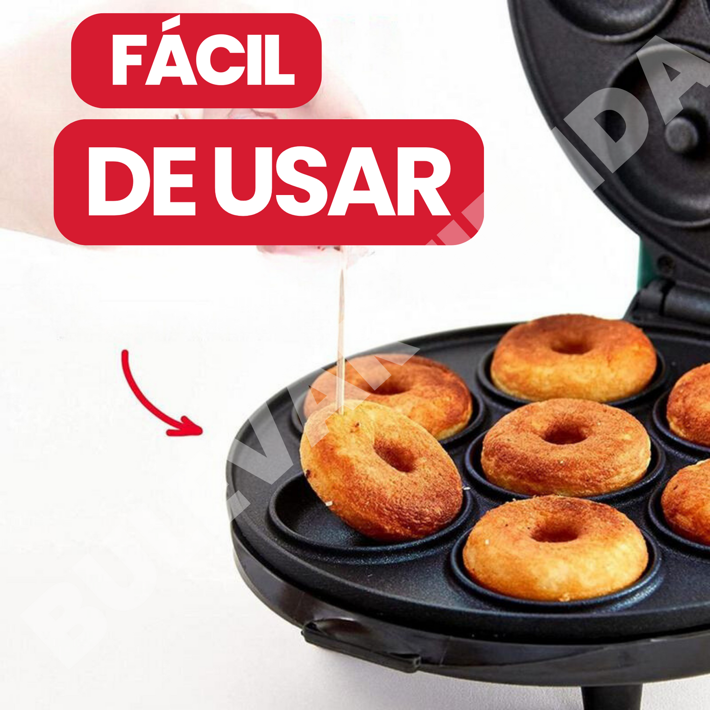 Máquina para Mini Donuts® — Eléctrica Antiadherente 7 Cavidades