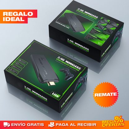 Consola GameStick 4K Retro® — +10.000 Juegos + 2 Mandos Inalámbricos