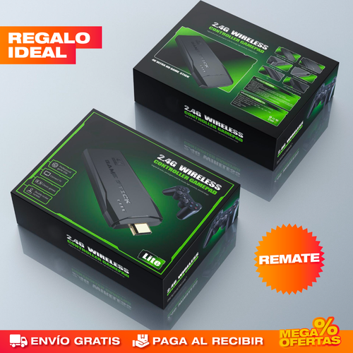 Consola GameStick 4K Retro® — +10.000 Juegos + 2 Mandos Inalámbricos