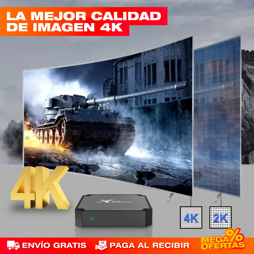 Decodificador Smart TV 4K X96 Mini® — Económico Android para Netflix y YouTube