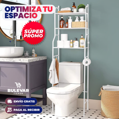 Estante Organizador para Inodoro® — Sobre el Baño con 3 Niveles
