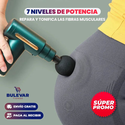 Masajeador Muscular Eléctrico® — Pistola Recargable 6 Cabezales
