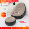 Sofá Inflable Premium 2 en 1 con Reposapiés® — Cómodo Donde Quieras
