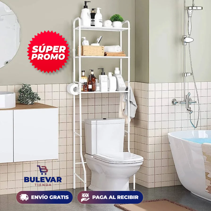Estante Organizador para Inodoro® — Sobre el Baño con 3 Niveles