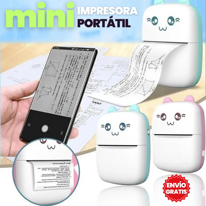 Mini Impresora Térmica Gatito® — Bluetooth Portátil sin Tinta