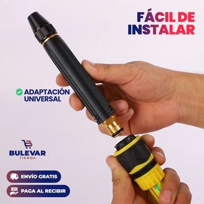 Boquilla de Alta Presión para Manguera® — Spray Turbo para Lavar Auto y Jardín