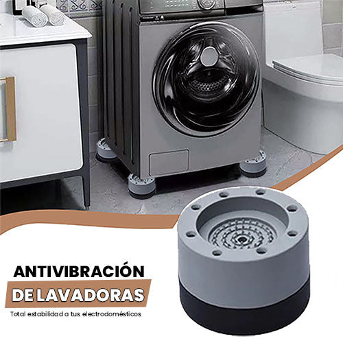 Soportes Antivibración para Lavadora® — Elimina Ruido y Vibración (Set 4)