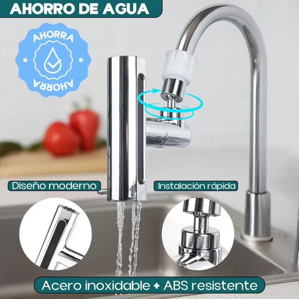 Grifo Multifuncional 4 en 1® — Giratorio 360° con 4 Modos de Agua