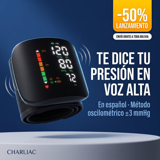 Tensiómetro Digital de Muñeca® — Voz en Español + Recargable USB-C